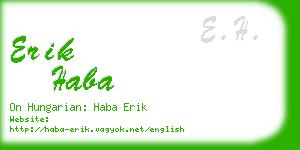 erik haba business card